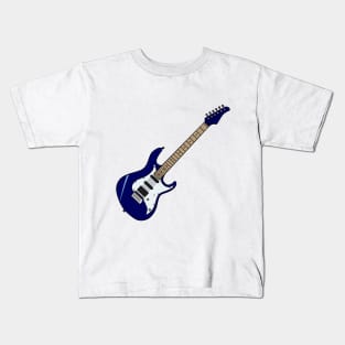 Electric guitar cartoon illustration Kids T-Shirt